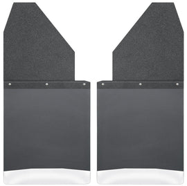 Husky Liners Universal 14in W Black Top Stainless Steel Weight Kick Back Mud Flaps