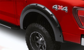 Lund 21-22 Ford F-150 (Excl. Lightning) RX-Rivet Style Smooth Fender Flares - Black (2 Pc. Rear)