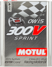 Load image into Gallery viewer, Motul 2L Synthetic-ester Racing Oil 300V SPRINT 0W15