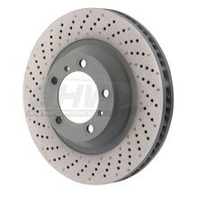 Load image into Gallery viewer, SHW 15-16 Porsche 911 Carrera 4 GTS 3.8L w/o Ceramic Brake Left Front Drilled-Dimpled MB Brake Rotor