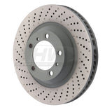 SHW 15-16 Porsche 911 Carrera 4 GTS 3.8L w/o Ceramic Brake Left Front Drilled-Dimpled MB Brake Rotor