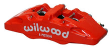 Load image into Gallery viewer, Wilwood Caliper-Forged Dynapro 6 5.25in Mount-Red-R/H 1.38/1.00/1.00in Pistons .81in Disc
