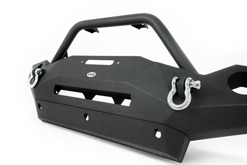 DV8 Offroad 07-18 Wrangler JK FS-18 Mid Length Steel Front Bumper w/ Fog Lights