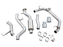 Load image into Gallery viewer, AWE Tuning 2021+ Ford Bronco 0FG Dual Rear Exit Exhaust w/Chrome Silver Tips &amp; Bash Guard