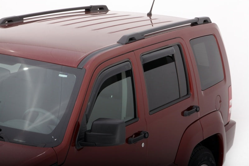 AVS 08-14 Jeep Liberty Ventvisor In-Channel Front & Rear Window Deflectors 4pc - Smoke