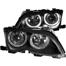 Load image into Gallery viewer, ANZO 2002-2005 BMW 3 Series E46 Projector Headlights w/ Halo Black