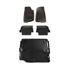 Load image into Gallery viewer, Rugged Ridge Floor Liner Kit Black F/R/Full Cargo 18-20 Jeep Wrangler JL 2Dr