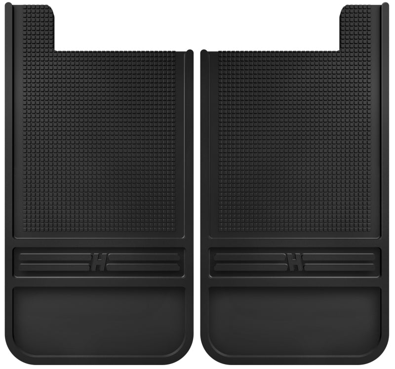 Husky Liners Universal 12in Wide Black Rubber Rear Mud Flaps w/o Weight