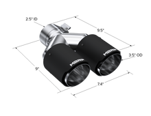 Load image into Gallery viewer, MBRP Universal Carbon Fiber Dual Tip 3.5in OD/2.5in Inlet