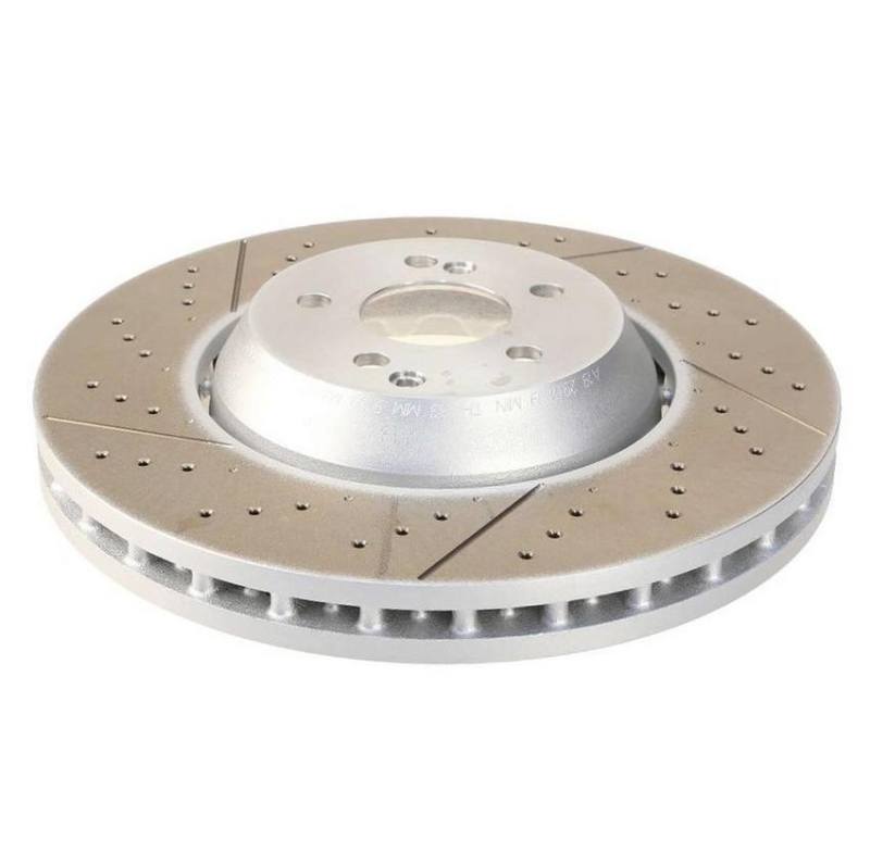 SHW 16-19 Mercedes-Benz C63 AMG 4.0L Front Drilled-Slotted Lightweight Brake Rotor