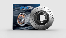 Load image into Gallery viewer, SHW 01-06 BMW M3 3.2L Left Front Cross-Drilled Lightweight Brake Rotor (European Model)
