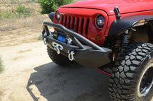 Load image into Gallery viewer, DV8 Offroad 07-18 Jeep Wrangler JK/JL FS-14 Mid Length Steel Front Bumper w/ Fog Lights &amp; LED Lights