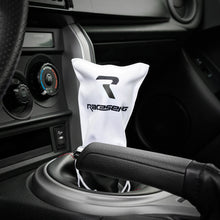 Load image into Gallery viewer, Raceseng Shift Knob Cover (Thermal Bag) - White Microfiber w/Black Logo