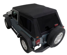 Load image into Gallery viewer, Bushwacker 07-18 Jeep Wrangler JK 4-Door Trail Armor Twill Flat Back Soft Top - Black