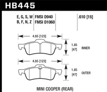 Load image into Gallery viewer, Hawk 02-06 Mini Cooper / Cooper S HP+ Street Rear Brake Pads