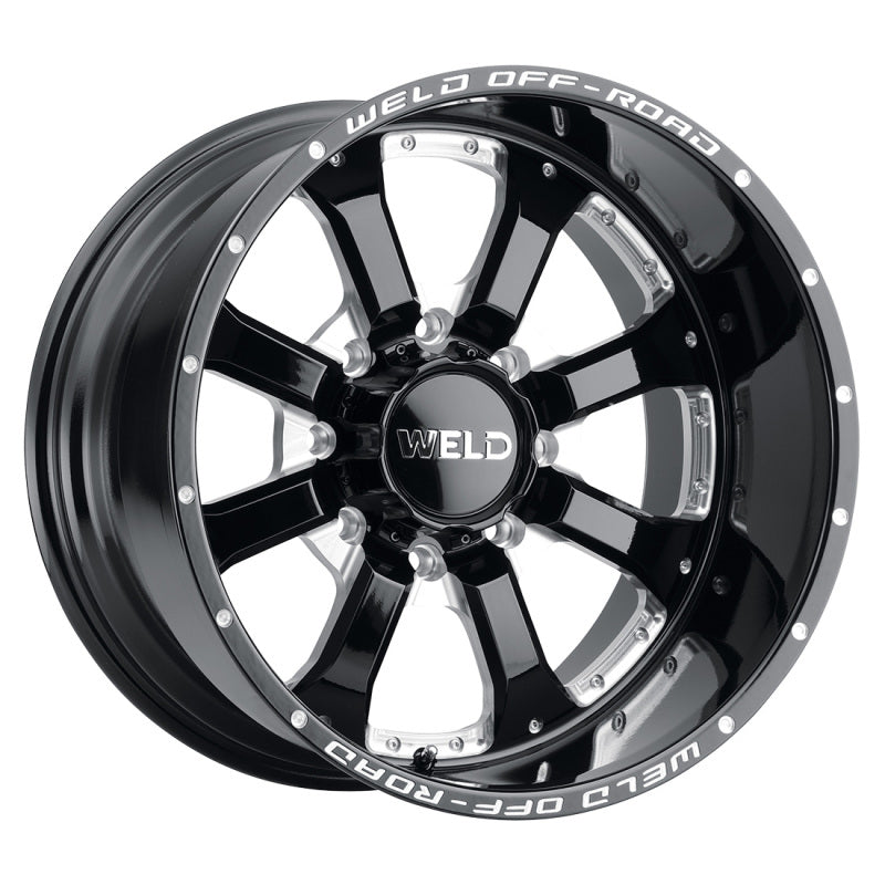 Weld Off-Road W125 20X10 Granada Eight 8X165.1 ET-18 BS4.75 Gloss Black MIL 125.1