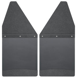 Husky Liners GM 99-16 Silverado/Sierra 12in W Black Top & Weight Kick Back Front Mud Flaps