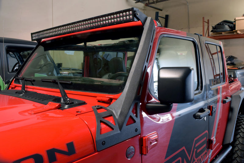 DV8 Offroad 2018+ Jeep Wrangler JL Over Windshield Light Bar Bracket