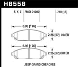 Hawk 06-10 Jeep Commander / 05-10 Grand Cherokee Front LTS Street Brake Pads