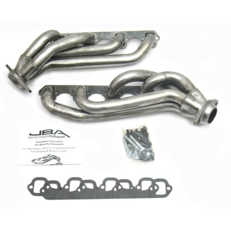 JBA 65-73 Ford Mustang 260-302 SBF w/GT40-P Heads 1-5/8in Primary Raw 409SS Mid Length Header