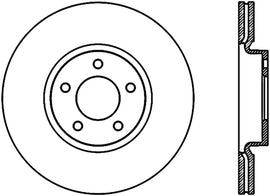 StopTech 07-09 Mazda 3 Right Front Slotted & Drilled Rotors