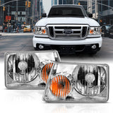 ANZO 2001-2011 Ford Ranger Crystal Headlight Chrome