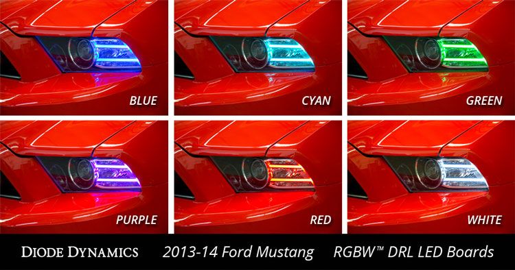 Ford Mustang Multicolor DRL LED Boards (2013 - 2014)