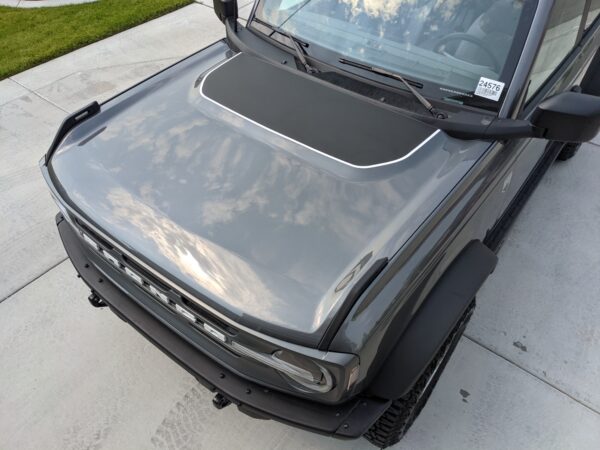 Ford Bronco Hood Graphic with Outline Vinyl Decal Full-size Bronco only (2021)