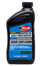 Load image into Gallery viewer, Red Line Professional Series Euro 5W30 TD Motor Oil - Quart