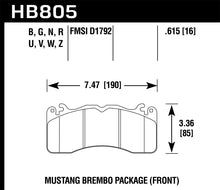 Load image into Gallery viewer, Hawk 15-17 Ford Mustang Brembo Package HP Plus Front Brake Pads