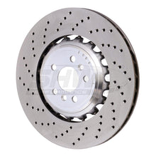 Load image into Gallery viewer, SHW 18-21 BMW M5 4.4L Left Rear Cross-Drilled Lightweight Brake Rotor