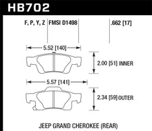 Load image into Gallery viewer, Hawk 11-12 Dodge Durango / 11-12 Jeep Grand Cherokee HPS Rear Street Brake Pads