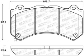 StopTech Performance 15-17 Dodge Charger/Challenger Front Brake Pads