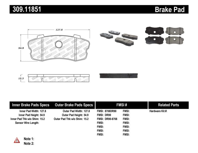 StopTech Performance 06-09 Chvy Corvette Z06 Rear Brake Pads