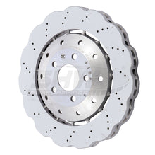 Load image into Gallery viewer, SHW 14-20 Audi R8 5.2L (Excl Ceramic Brakes) Front Drilled-Dimpled Lightweight Wavy Brake Rotor