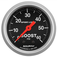 Load image into Gallery viewer, AutoMeter 2-1/16in 0-60 PSI Mechanical Sport-Comp Boost Pressure Gauge