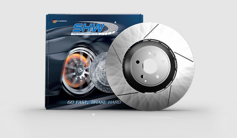 SHW 15-18 Porsche Macan Turbo 3.6L w/19in Wheels/Perf Package Right Front Slotted LW Brake Rotor