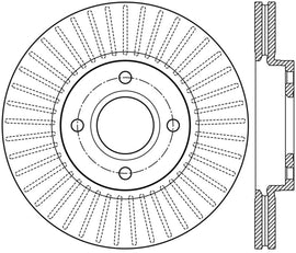 StopTech 2014 Ford Fiesta Left Front Disc Slotted Brake Rotor