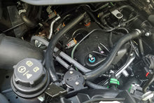 Load image into Gallery viewer, J&amp;L 15-22 Ford Transit 150/250/350 3.5L EcoBoost Passenger Side Oil Separator 3.0 - Black Anodiz