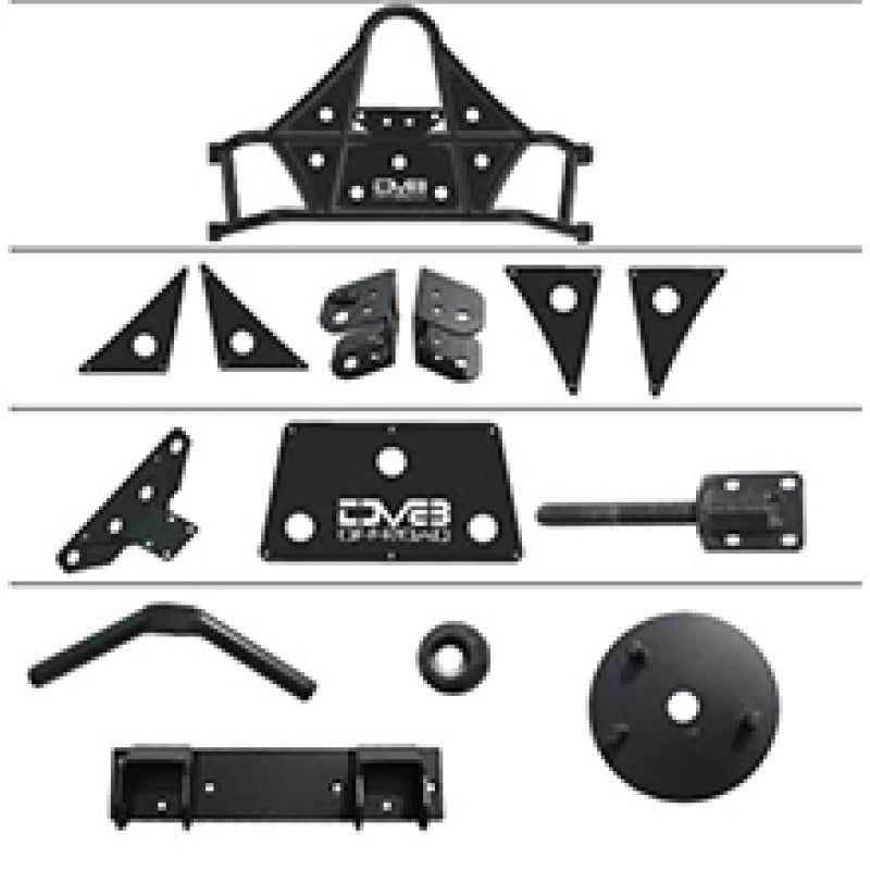 DV8 Offroad 07-18 Jeep Wrangler Body Mounted Tire Carrier