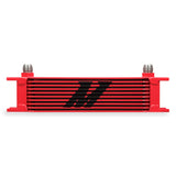 Mishimoto Universal 10 Row Oil Cooler - Red