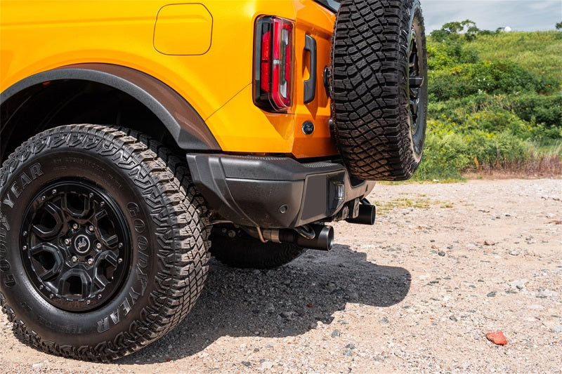Corsa 21-22 Ford Bronco 2.7L 2-Door 2.75in Cat-Back Dual Rear Exhaust w/ 4in Straight-Cut Black Tips