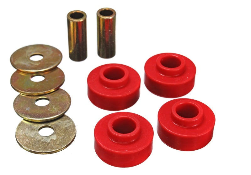 Energy Suspension 89-97 Ford Thunderbird / 99-04 Mustang Cobra Red Differential Carrier Bushings