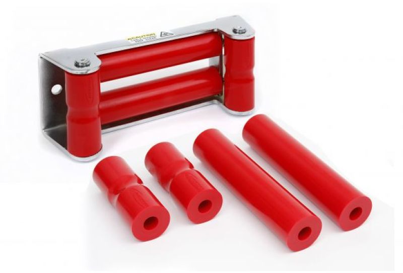 Daystar Roller Fairlead Rope Rollers For Synthetic Winch Rope Red