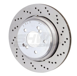 SHW 06-08 BMW Z4 3.2L Right Rear Cross-Drilled Lightweight Brake Rotor