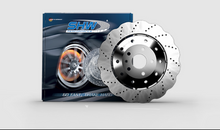 Load image into Gallery viewer, SHW 14-20 Audi R8 5.2L (Excl Ceramic Brakes) Rear Drilled-Dimpled Lightweight Wavy Brake Rotor