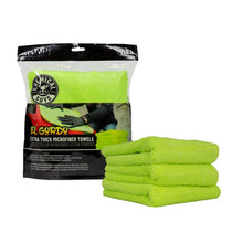 Load image into Gallery viewer, Chemical Guys El Gordo Thick Microfiber Towel - 16.5in x 16.5in - Green - 3 Pack