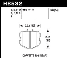 Load image into Gallery viewer, Hawk 06-10 Chevy Corvette (OEM Pad Design) Rear Performance Ceramic Sreet Brake Pads