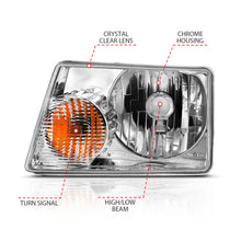 Load image into Gallery viewer, ANZO 2001-2011 Ford Ranger Crystal Headlight Chrome