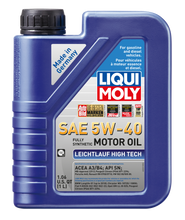 Load image into Gallery viewer, LIQUI MOLY 1L Leichtlauf (Low Friction) High Tech Motor Oil 5W40